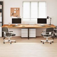 Thumbnail for Schreibtischplatte Hellbraun 320x120x4 cm Massivholz Eiche