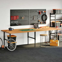 Thumbnail for Schreibtischplatte Hellbraun 320x120x4 cm Massivholz Eiche