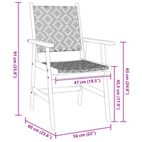 Thumbnail for 3-tlg. Garten-Essgruppe Massivholz Akazie