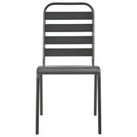 Thumbnail for Gartenstuhl-Set 3-tlg. Stapelbar Pulverbeschichteter Stahl