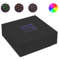 Thumbnail for Couchtisch mit Infinity-LED Schwarz 100x100x40 cm