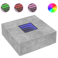Thumbnail for Couchtisch mit Infinity-LED Betongrau 100x100x40 cm