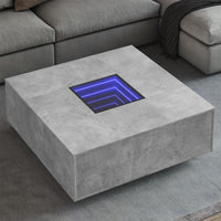 Thumbnail for Couchtisch mit Infinity-LED Betongrau 100x100x40 cm