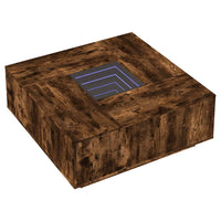 Thumbnail for Couchtisch mit Infinity-LED Räuchereiche 100x100x40 cm