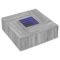 Thumbnail for Couchtisch mit Infinity-LED Grau Sonoma 100x100x40 cm