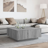 Thumbnail for Couchtisch mit Infinity-LED Grau Sonoma 100x100x40 cm