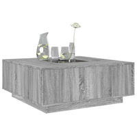 Thumbnail for Couchtisch mit Infinity-LED Grau Sonoma 100x100x40 cm