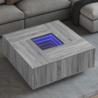 Thumbnail for Couchtisch mit Infinity-LED Grau Sonoma 100x100x40 cm