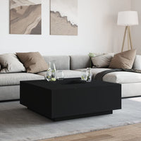 Thumbnail for Couchtisch Schwarz 100x100x40 cm Holzwerkstoff