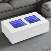 Thumbnail for Couchtisch mit Infinity-LED Weiß 116x69x40 cm