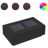 Thumbnail for Couchtisch mit Infinity-LED Schwarz 116x69x40 cm