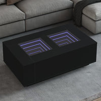 Thumbnail for Couchtisch mit Infinity-LED Schwarz 116x69x40 cm