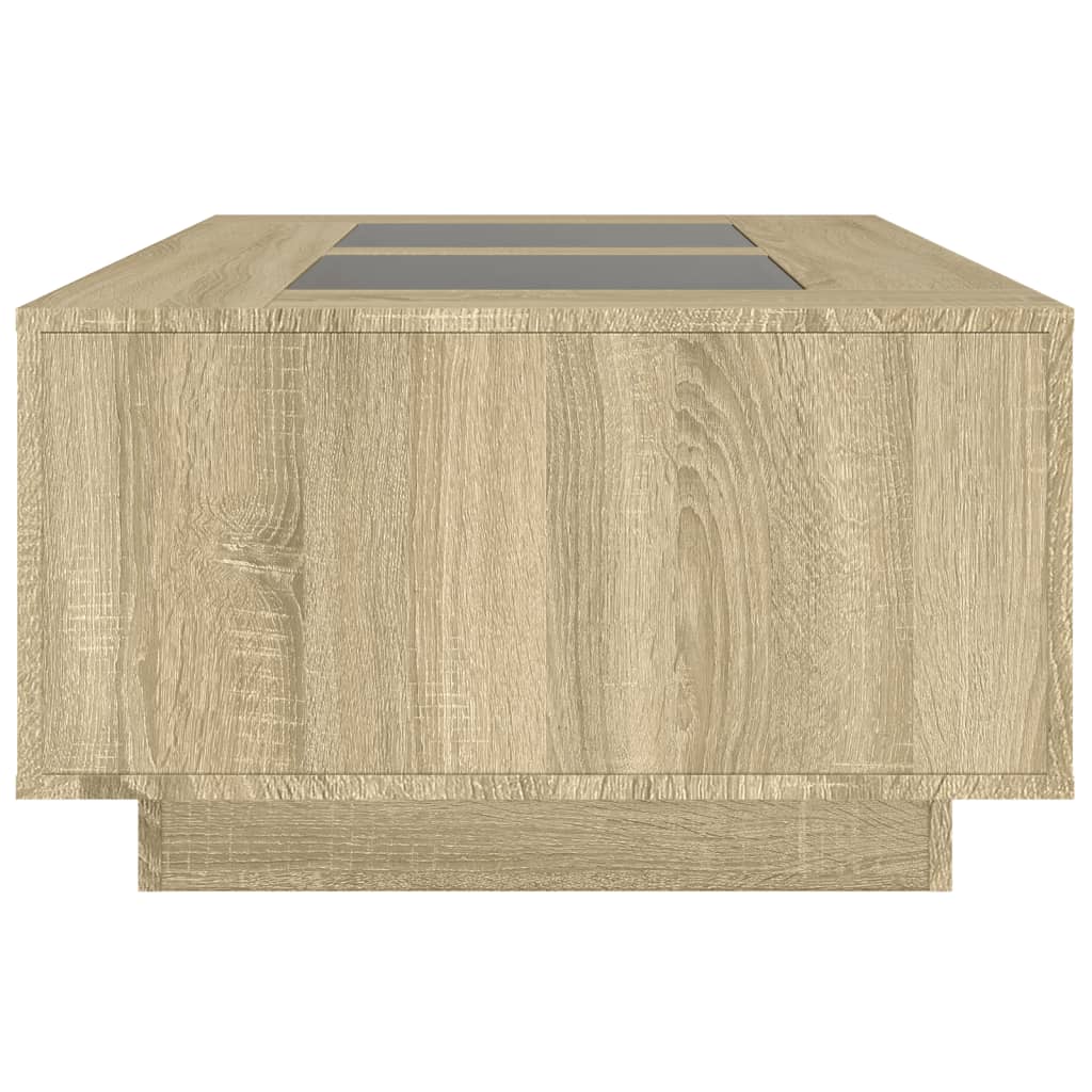 Couchtisch mit Infinity-LED Sonoma-Eiche 116x69x40 cm