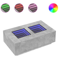 Thumbnail for Couchtisch mit Infinity-LED Betongrau 116x69x40 cm