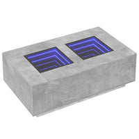 Thumbnail for Couchtisch mit Infinity-LED Betongrau 116x69x40 cm