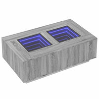 Thumbnail for Couchtisch mit Infinity-LED Grau Sonoma 116x69x40 cm