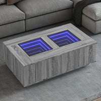 Thumbnail for Couchtisch mit Infinity-LED Grau Sonoma 116x69x40 cm