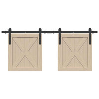 Thumbnail for Schiebetürbeschlag Set für Schranktüren 122 cm Karbonstahl