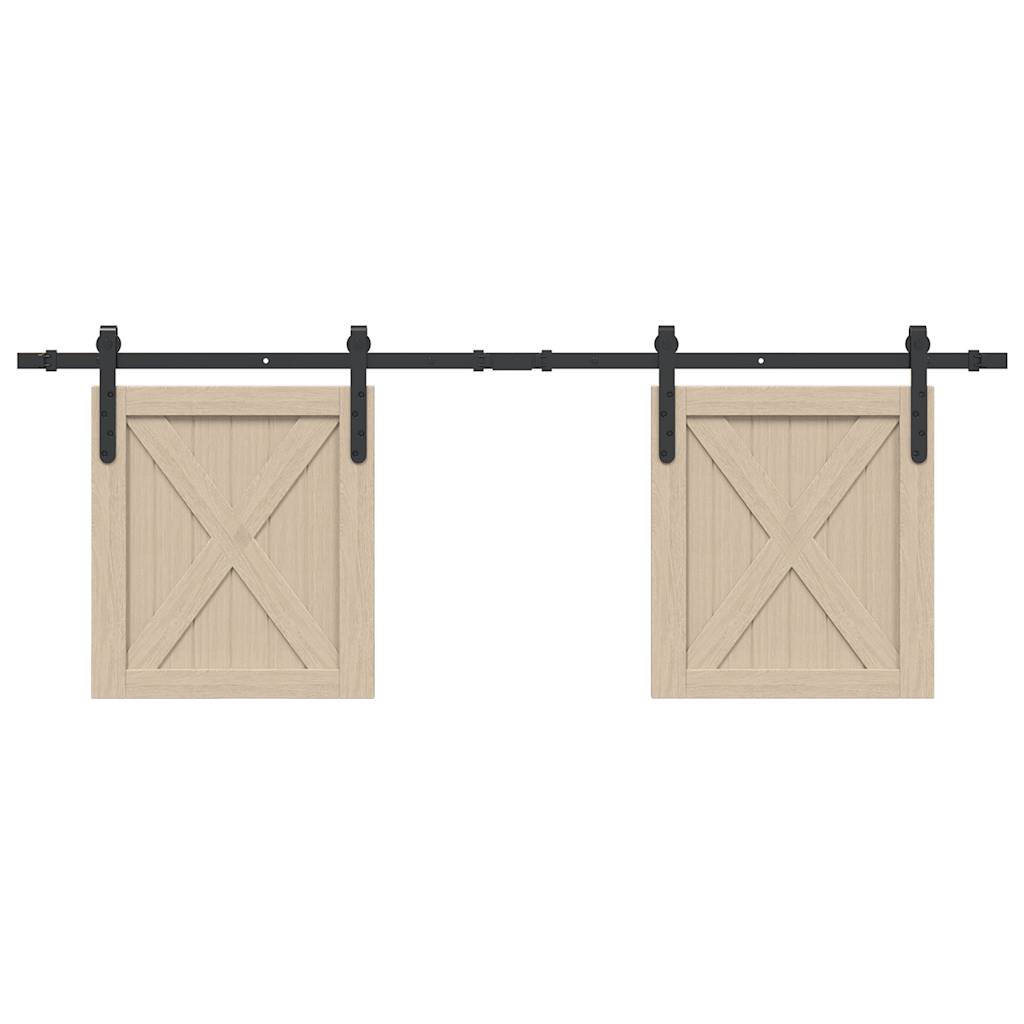 Schiebetürbeschlag Set für Schranktüren 152 cm Karbonstahl