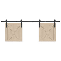 Thumbnail for Schiebetürbeschlag Set für Schranktüren 152 cm Karbonstahl