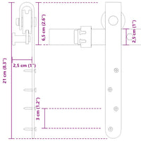 Thumbnail for Schiebetürbeschlag Set für Schranktüren 200 cm Karbonstahl