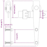 Thumbnail for Schiebetürbeschlag Set für Schranktüren 122 cm Karbonstahl