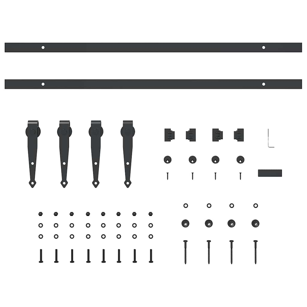 Schiebetürbeschlag Set für Schranktüren 152 cm Karbonstahl