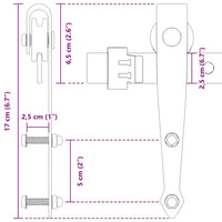 Thumbnail for Schiebetürbeschlag Set für Schranktüren 152 cm Karbonstahl