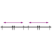 Thumbnail for Schiebetürbeschlag Set für Schranktüren 200 cm Karbonstahl