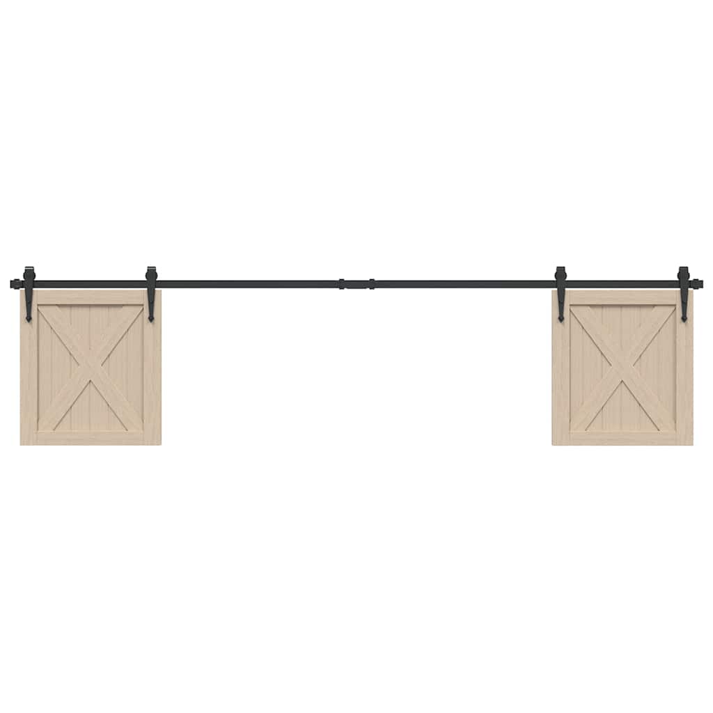 Schiebetürbeschlag Set für Schranktüren 213 cm Karbonstahl