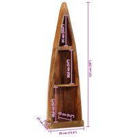 Thumbnail for Regal Boot-Look 39x27x127 cm Altholz Massiv