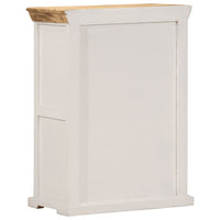 Thumbnail for Sideboard Weiß und Braun 55x30x73 cm Massivholz Mango