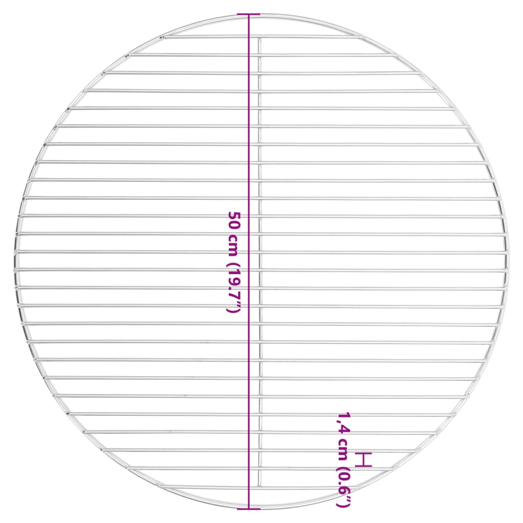 Grillrost Rund Ø50 cm 304 Edelstahl