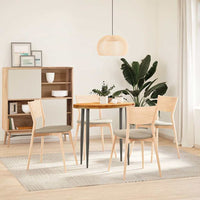 Thumbnail for Tischplatte Hellbraun 80x40x4 cm Massivholz Eiche Oval