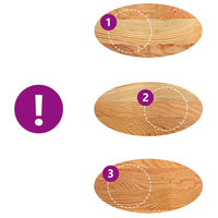 Thumbnail for Tischplatte Hellbraun 80x40x4 cm Massivholz Eiche Oval