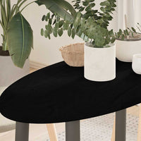 Thumbnail for Tischplatte Dunkelbraun 80x40x2 cm Massivholz Eiche Oval