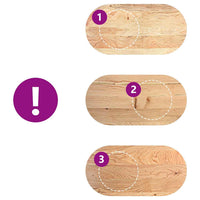 Thumbnail for Tischplatte 120x60x2 cm Massivholz Eiche Oval