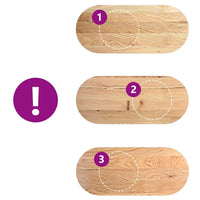 Thumbnail for Tischplatte 140x60x2 cm Massivholz Eiche Oval