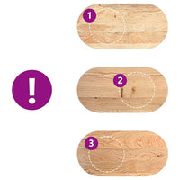 Thumbnail for Tischplatte 120x60x4 cm Massivholz Eiche Oval