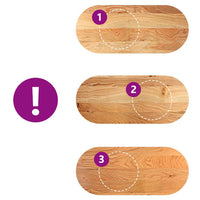 Thumbnail for Tischplatte Hellbraun 140x60x2 cm Massivholz Eiche Oval