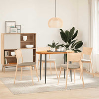 Thumbnail for Tischplatte Hellbraun 100x50x4 cm Massivholz Eiche Oval