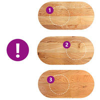 Thumbnail for Tischplatte Hellbraun 100x50x4 cm Massivholz Eiche Oval