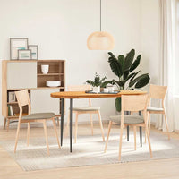 Thumbnail for Tischplatte Hellbraun 140x60x4 cm Massivholz Eiche Oval