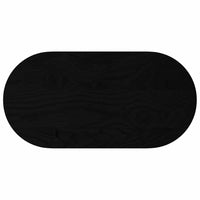 Thumbnail for Tischplatte Dunkelbraun 80x40x2 cm Massivholz Eiche Oval