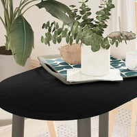 Thumbnail for Tischplatte Dunkelbraun 80x40x2 cm Massivholz Eiche Oval