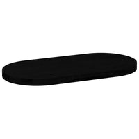 Thumbnail for Tischplatte Dunkelbraun 80x40x4 cm Massivholz Eiche Oval