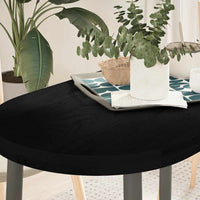 Thumbnail for Tischplatte Dunkelbraun 100x50x4 cm Massivholz Eiche Oval