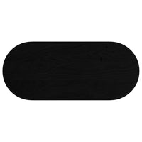 Thumbnail for Tischplatte Dunkelbraun 140x60x4 cm Massivholz Eiche Oval