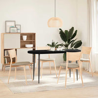 Thumbnail for Tischplatte Dunkelbraun 140x60x4 cm Massivholz Eiche Oval