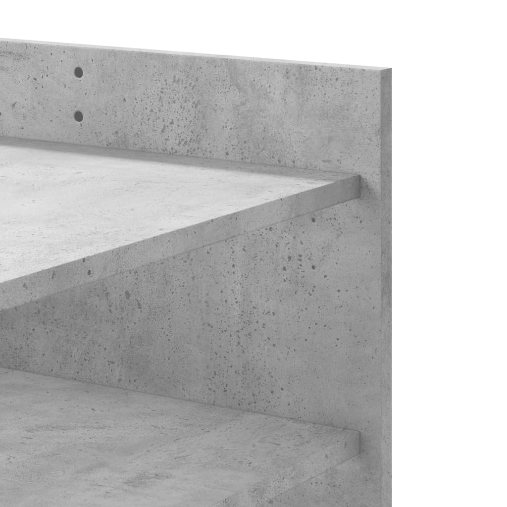 Couchtisch Betongrau 80x50x50 cm Holzwerkstoff